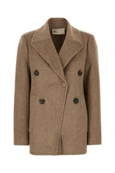 Cappuccino stretch wool coat -  | Wise