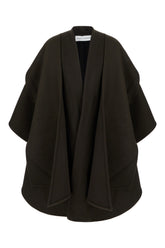 Chocolate wool blend coat -  | Wise
