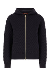 Midnight blue viscose blend sweatshirt -  | Wise