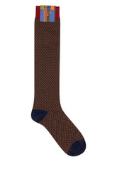 Calze in misto cotone stretch ricamato -  | Wise