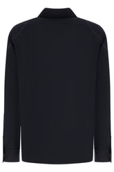 Camicia in misto lana stretch blu notte -  | Wise