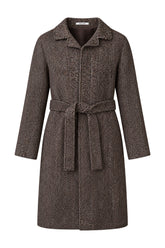 Cappotto Tagliatore in Tweed Spigato Marrone -  | Wise