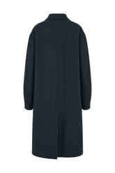 Bottle green wool coat -  | Wise