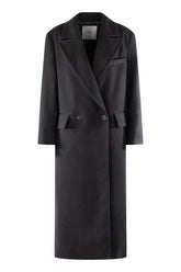 Cappotto in misto poliestere nero -  | Wise