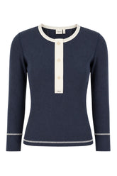 Cardigan blue cotton -  | Wise