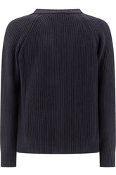 Cardigan in lana blu notte -  | Wise