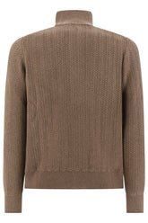 Cardigan tortora in lana e cashmere -  | Wise