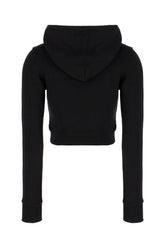 Black cotton blend sweatshirt -  | Wise