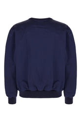 Navy blue cotton blend sweatshirt -  | Wise