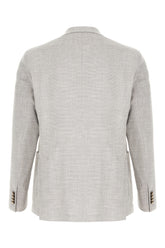 Grey stretch wool blend blazer -  | Wise