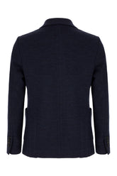 Midnight blue wool blend blazer -  | Wise