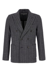 Embroidered wool blend blazer -  | Wise