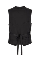 Black polyester blend vest -  | Wise