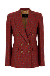Embroidered wool blend blazer -  | Wise