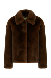 Brown eco fur coat -  | Wise