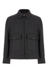 Charcoal wool jacket -  | Wise