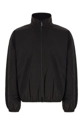 Black stretch nylon blend jacket -  | Wise
