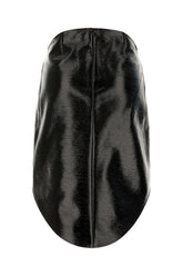 Black synthetic leather skirt -  | Wise