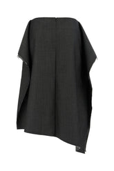 Charcoal wool blend skirt -  | Wise