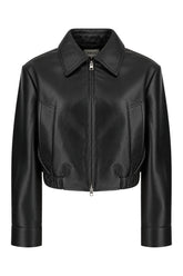 Black leather blend jacket -  | Wise