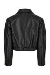 Black leather blend jacket -  | Wise