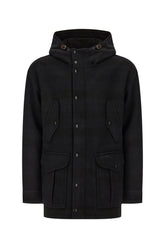 Giubbino in misto lana blu notte -  | Wise