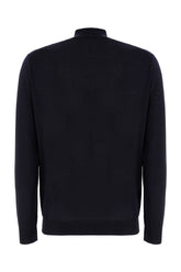 Midnight blue wool blend sweater -  | Wise