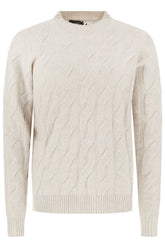 Maglione grigio chiaro in lana e cashmere -  | Wise