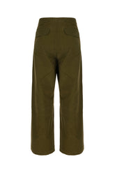 Military green cotton cargo pants -  | Wise