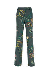 Printed stretch polyester blend pants -  | Wise