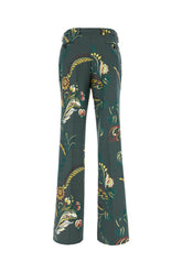 Printed stretch polyester blend pants -  | Wise