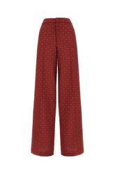 Embroidered wool blend pants -  | Wise