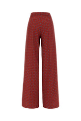 Embroidered wool blend pants -  | Wise
