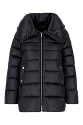 Black nylon blend down jacket -  | Wise