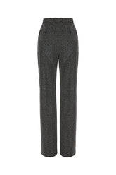 Embroidered wool blend pant -  | Wise
