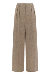 Pantalone ricamata in cotone e lana -  | Wise
