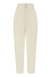 Pantaloni in lana crema -  | Wise