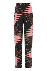 Pantaloni in seta stampata -  | Wise