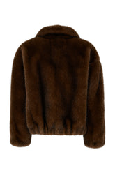 Brown eco fur coat -  | Wise