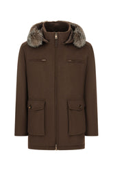 Piumino in cashmere cioccolato -  | Wise