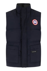 Piumino smanicato in misto poliestere blu notte -  | Wise