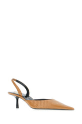 Camel leather pumps -  | Wise
