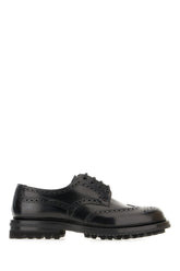 Black leather Pherson lace-up shoes -  | Wise