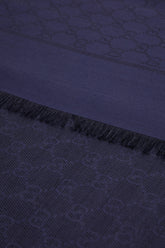 Midnight blue silk blend scarf -  | Wise