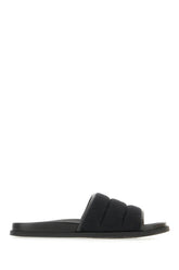 Black fabric padded slippers -  | Wise