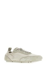 Grey split leather and nylon Fit sneakers -  | Wise