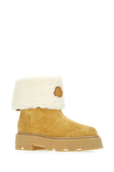 Beige shearling Aurea ankle boots -  | Wise