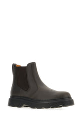 Dark brown leather ankle boots -  | Wise