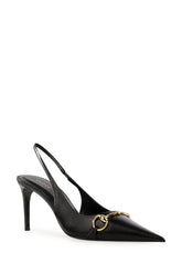 Scarpa con tacco in pelle nera -  | Wise