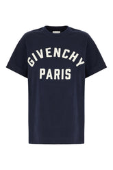 Navy blue cotton oversize t-shirt -  | Wise